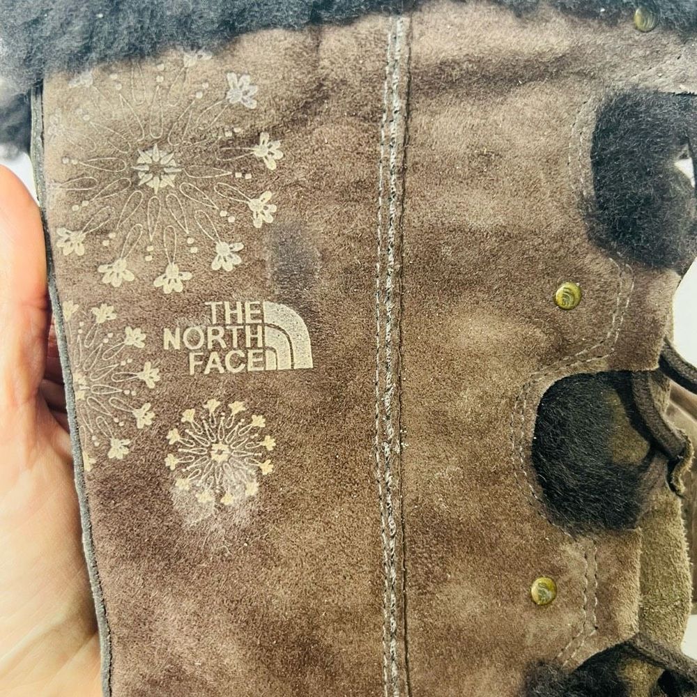 The North Face Abby III Brown Suede Leather Primaloft Boots - Picture 8 of 11
